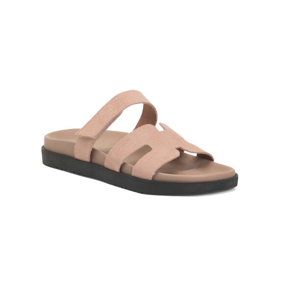 YOKONO Tan Made In Spain Suede H Band Sandals - Picture 1 of 2